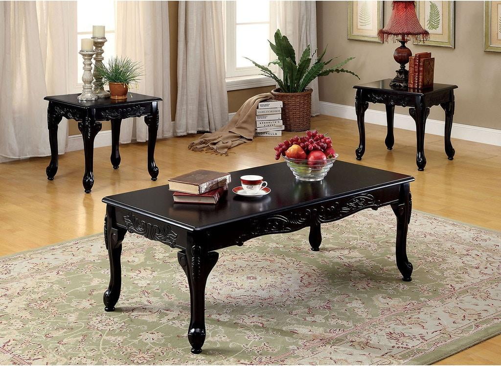 Brown & Gold Fabric Living Room Set 3pcs Z270926