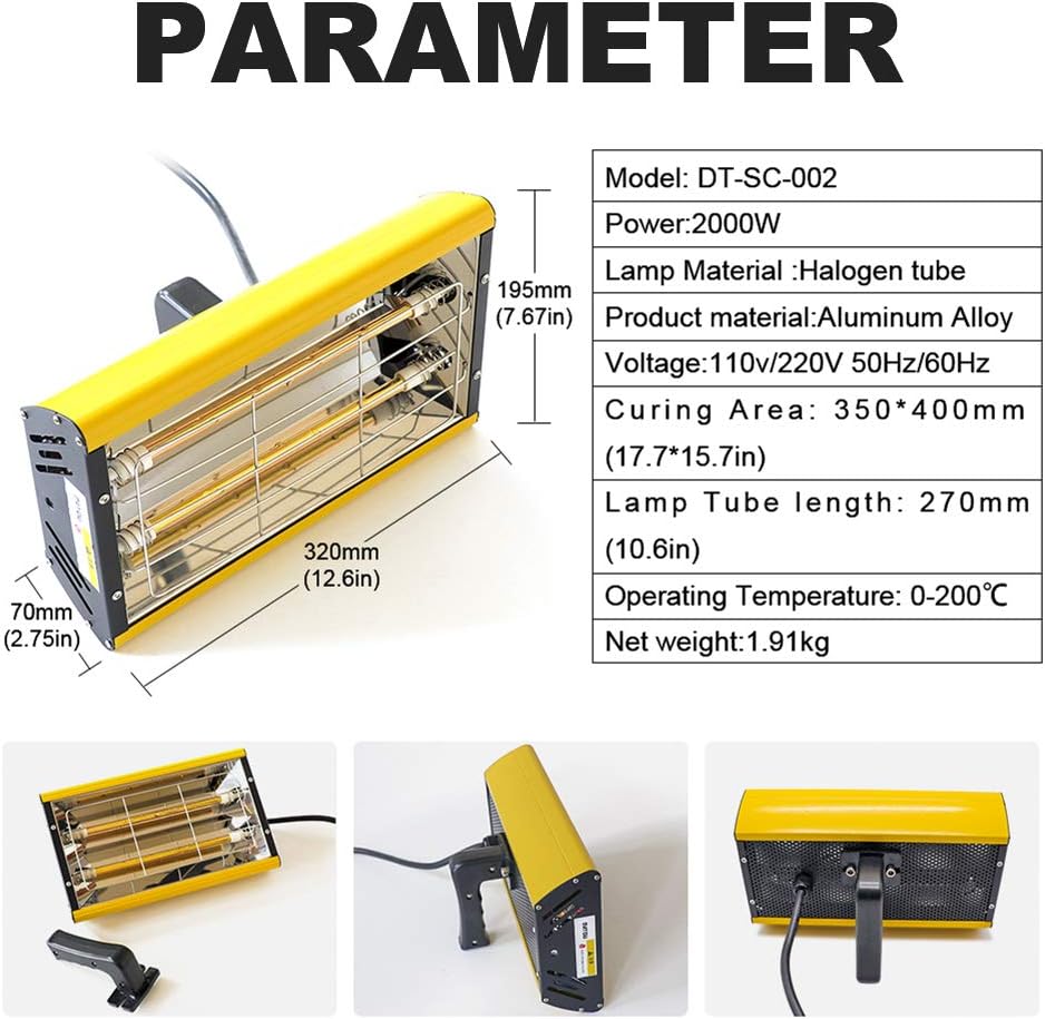 2000W Shortwave Infrared Paint Curing Lamp I397643