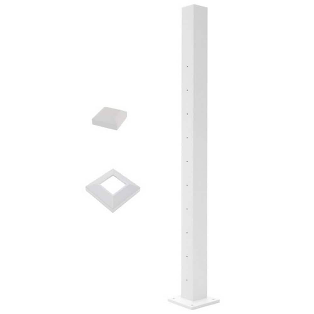 Textured White Cable Line Post F269368