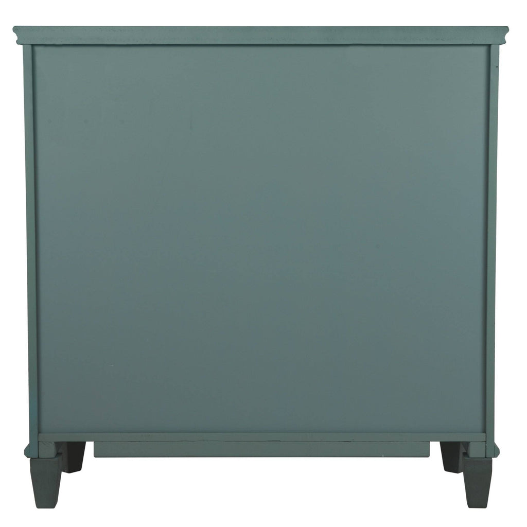Antique Teal Door Accent Cabinet R903