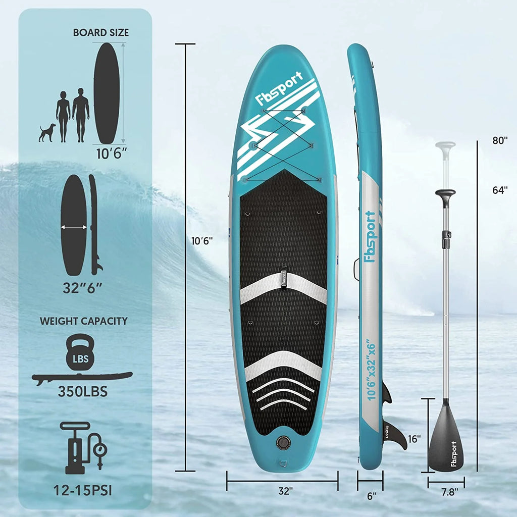 Inflatable Stand Up Paddle Board with Carry Bag, 11'x33"x 6 inches M780158