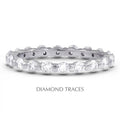 Platinum 950 Bar Setting 1.61 Carat Total Natural Diamonds Eternity Ring B404753