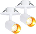 LED Ceiling Spotlight, CRI90+ 950lm Adjustable Dimmable Recessed Spotlights 3/4 Inch, Aluminum 12W, 3000K Warm White, Pack of 2 A55361