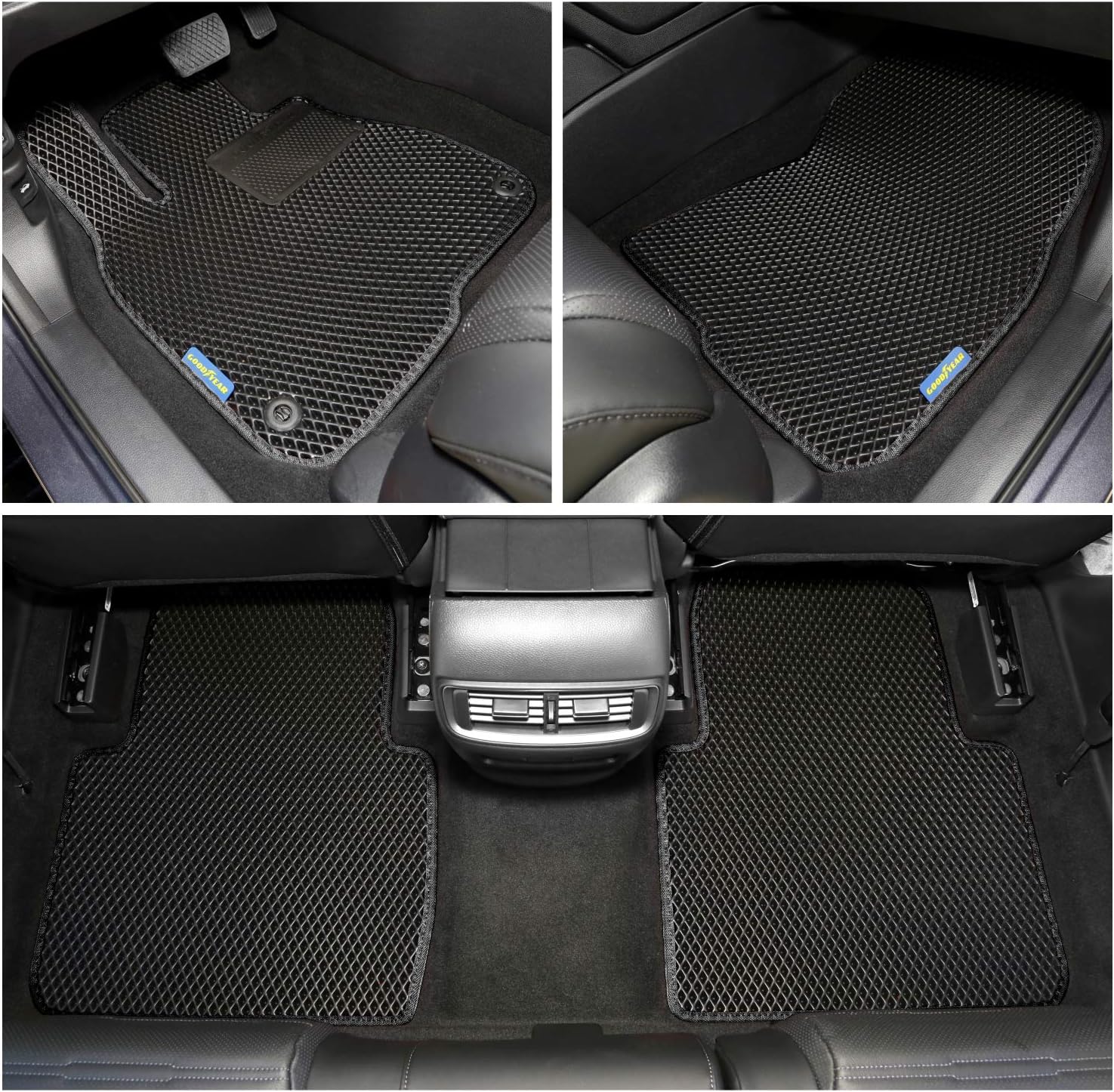 Black/Black 4 Pc. Car Floor Liners K816219
