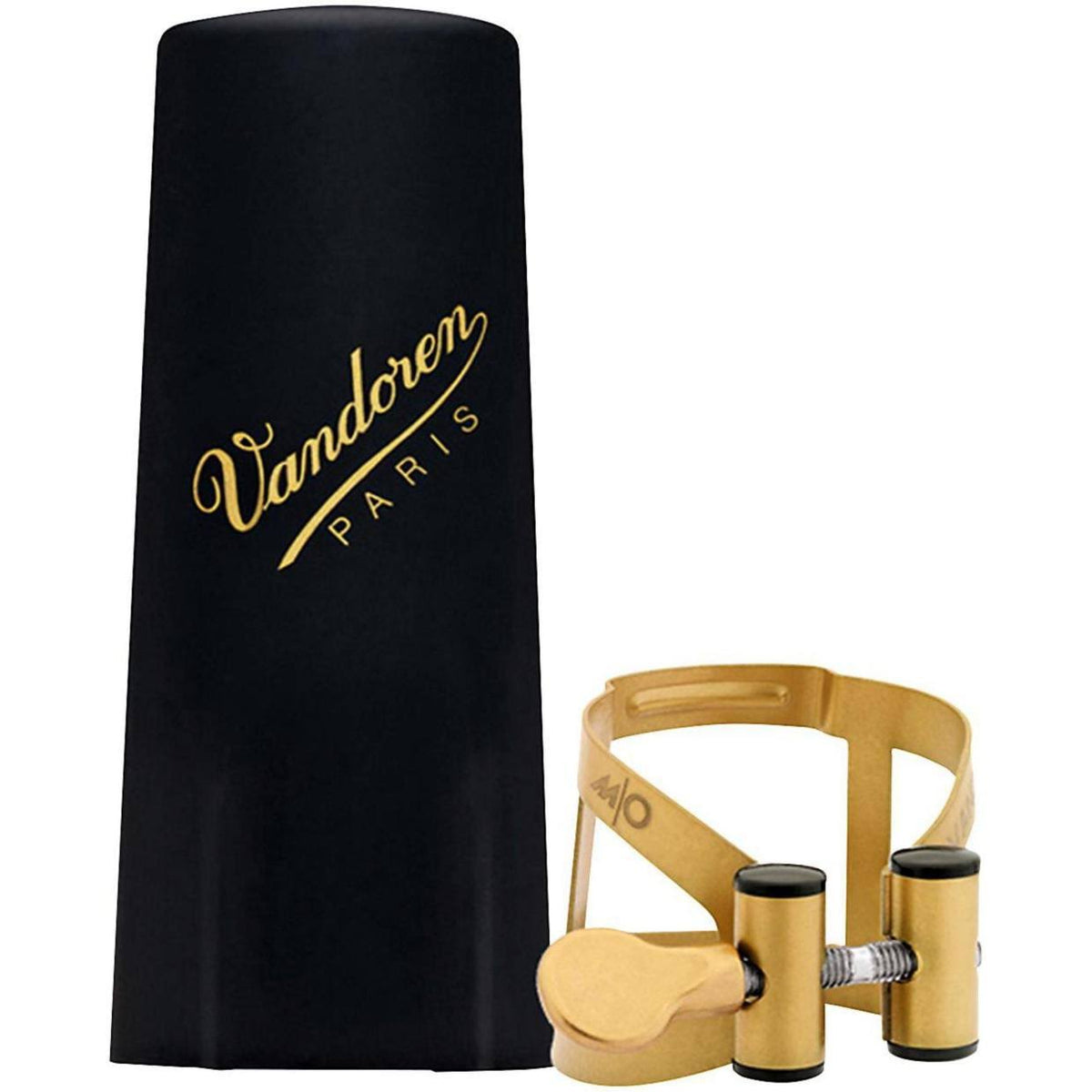 Gold Alto Saxophone Ligature with Plastic Cap F424