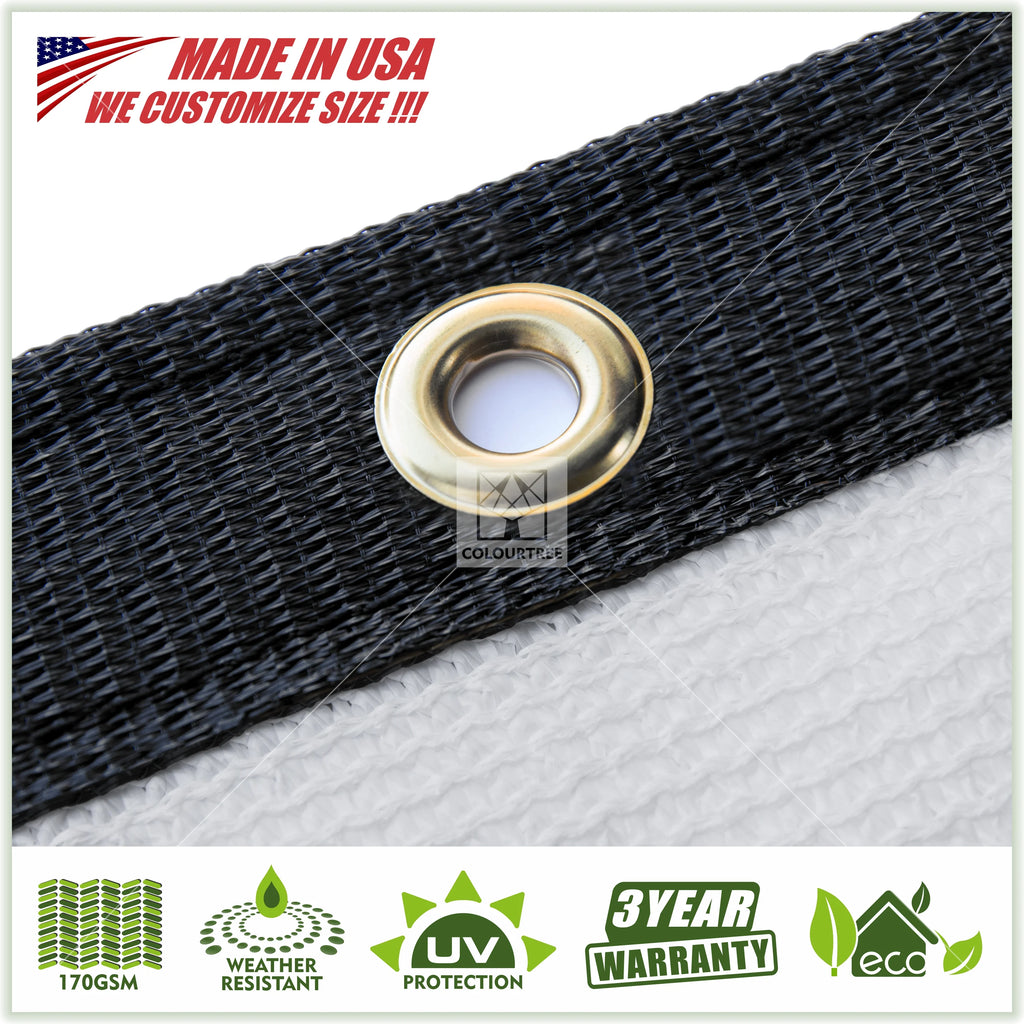 White Fence Privacy Screen Windscreen Cover Shade Fabric Cloth with Grommets A363609