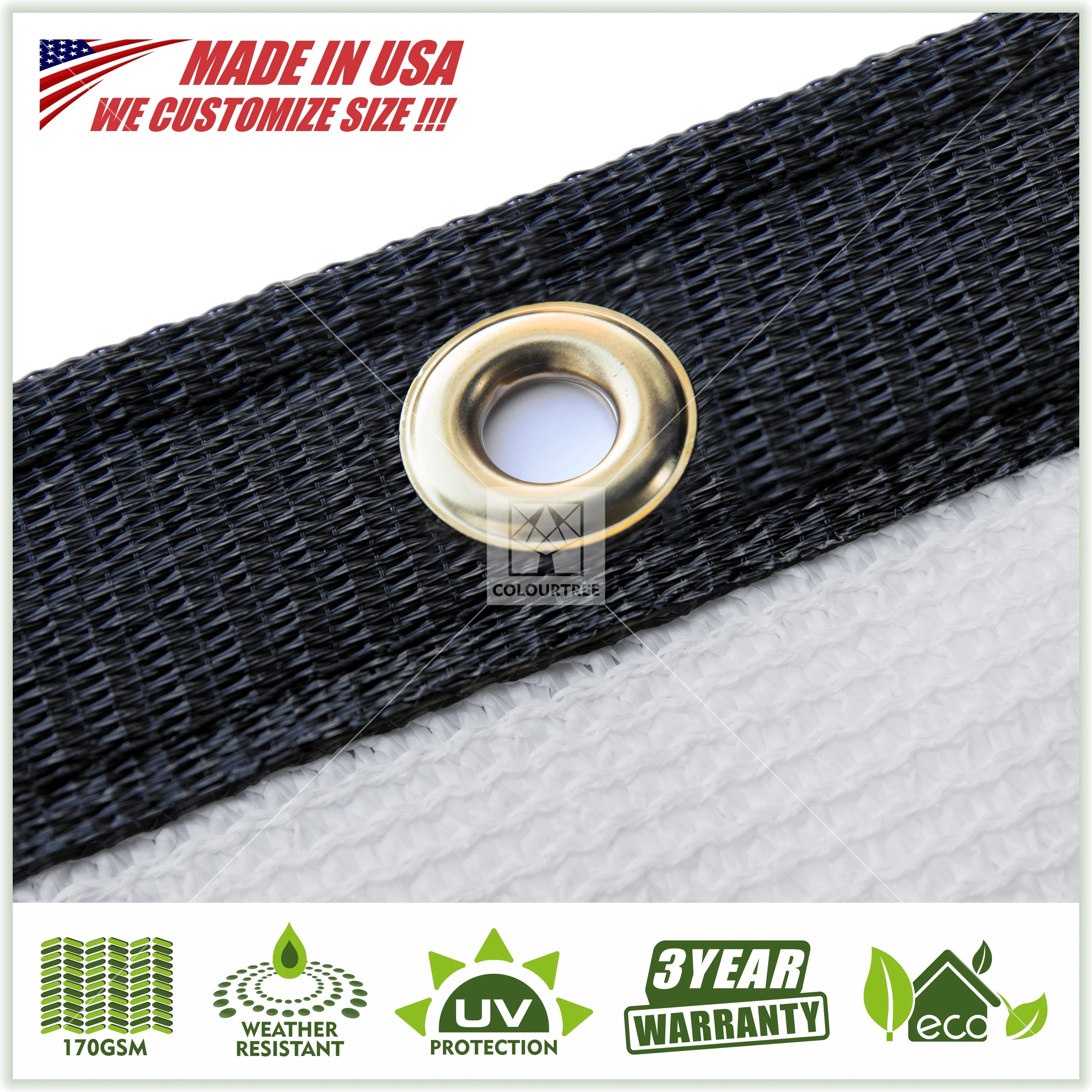 White Fence Privacy Screen Windscreen Cover Shade Fabric Cloth with Grommets A363609