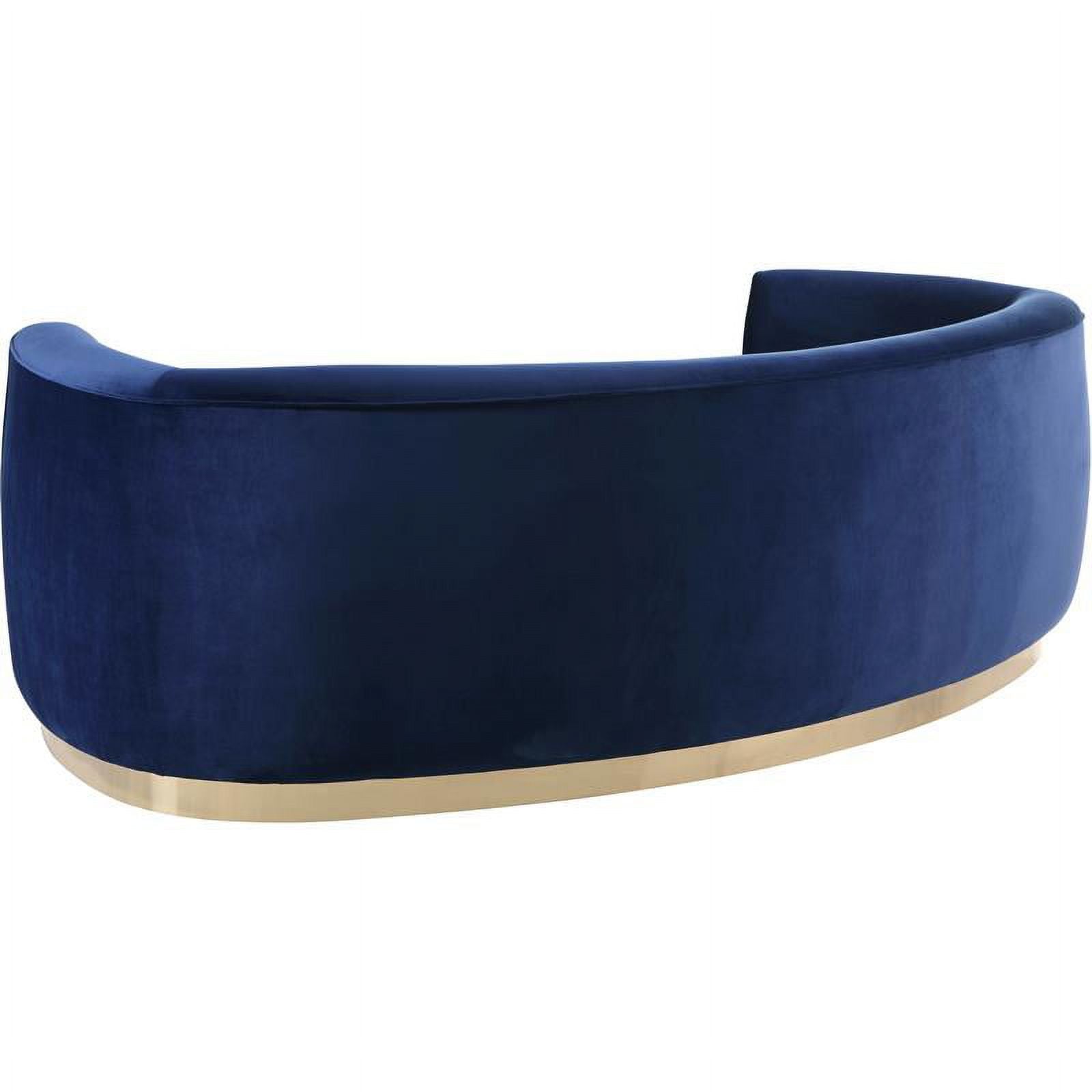 Navy and Gold 2-Piece Furniture Set with Accent Chair and Sofa R90405