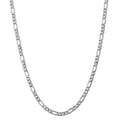 14kt White Gold Figaro Chain 22 inch Lobster Clasp W19028