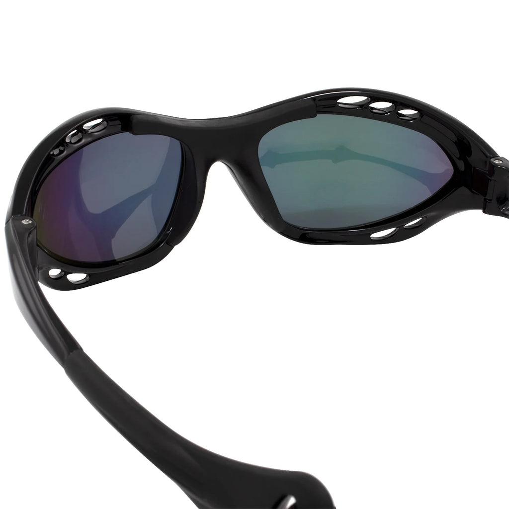 Black Padded Polarized Sunglasses with Strap Q71579