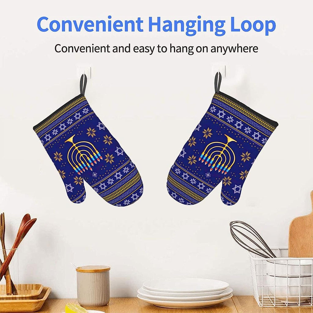 Oven Mitts Set of 2 Heat Resistant Kitchen Mittens X34239