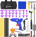 53pcs Dent Puller Paintless Dent Repair Tools Kit with Golden Dent Lifter Glue Sticks Tabs Slide Hammer L371953