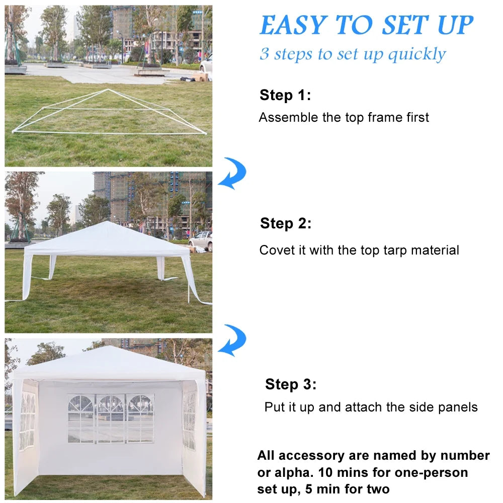 10' x 10' Canopy Tent with 3 Side Walls C58837