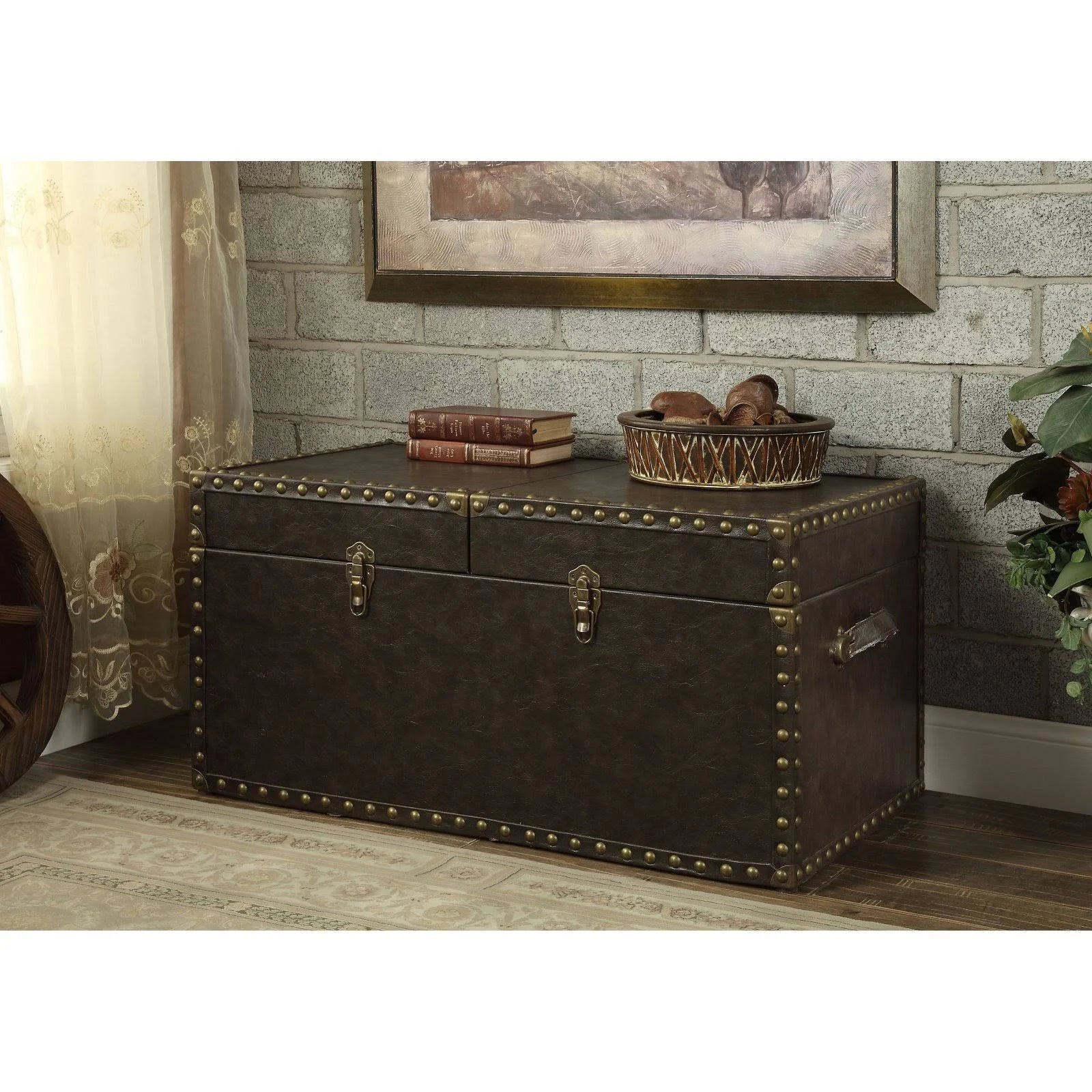Brown Storage Trunk C702