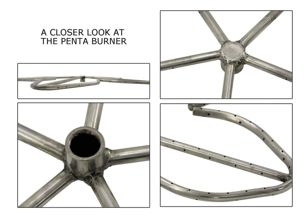 Antique Copper Natural Gas Fire Pit Burner Ring Kit B5194