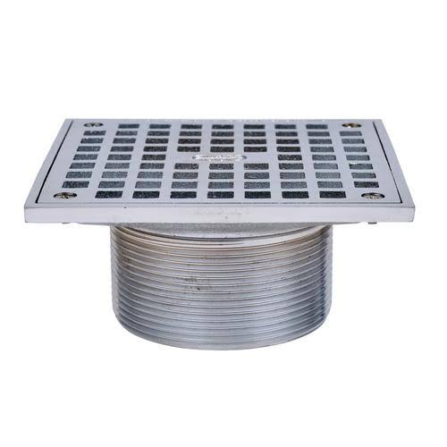 6x22 Cast Chrome Square Barrel with Square Strainer I92593