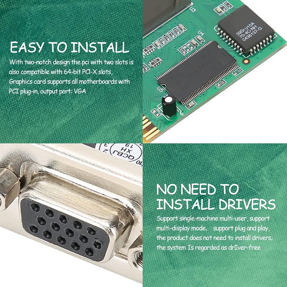 8MB 32Bit Desktop Graphics Video Card PCI Computer Accessories R553