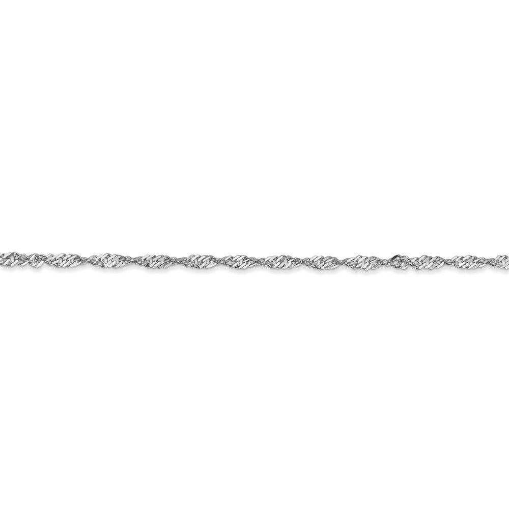 14kt White Gold Singapore Chain 24 inch Lobster Clasp N27839