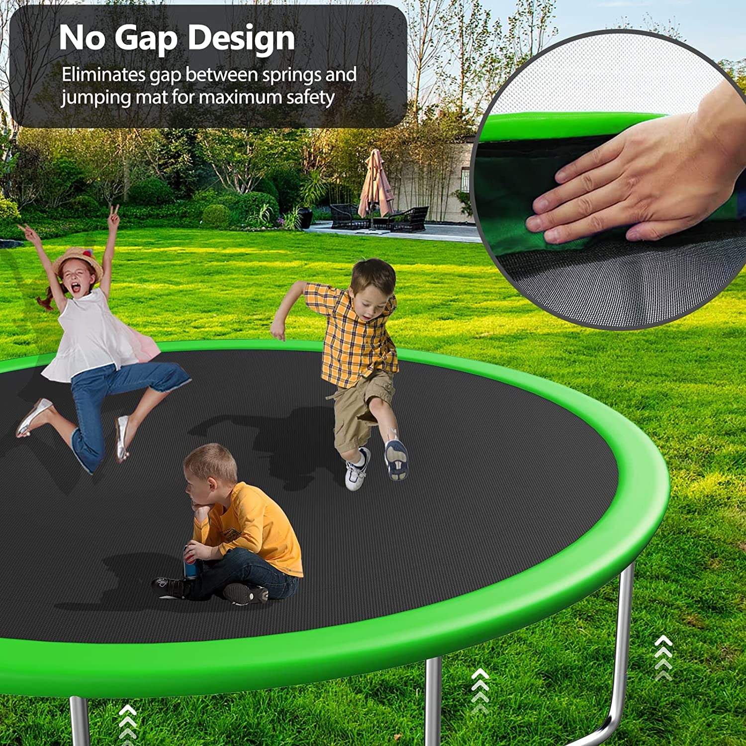 12FT Trampoline with Basketball Board and Swing Stand J252338