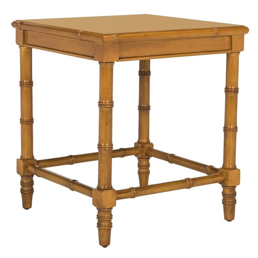 White Bamboo Accent Table J59345