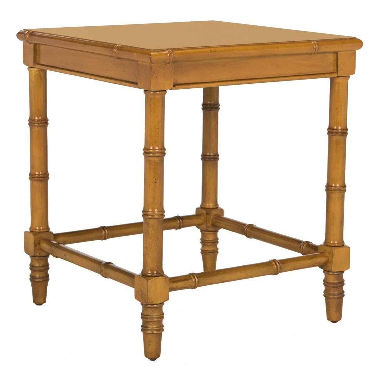White Bamboo Accent Table J59345