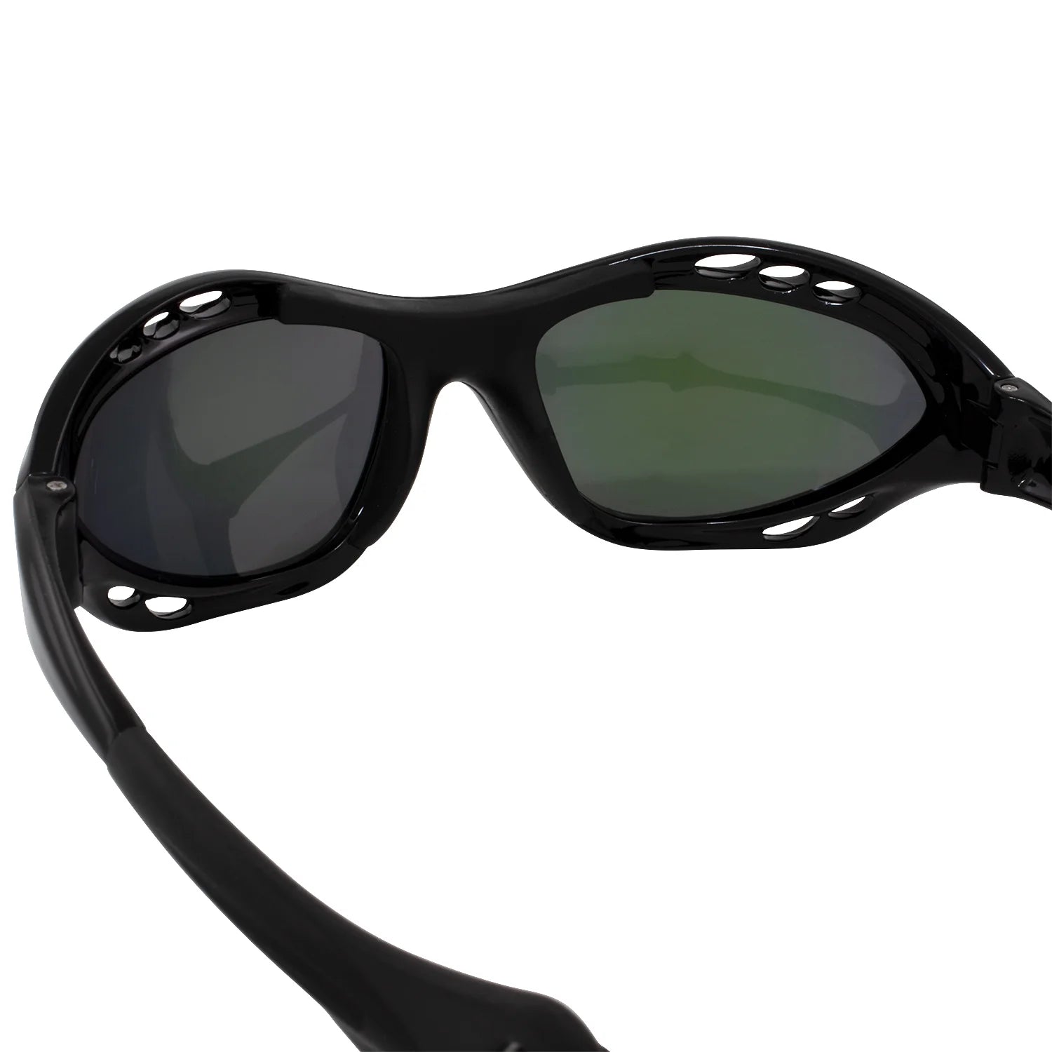 Black Padded Polarized Sunglasses with Strap Q71579