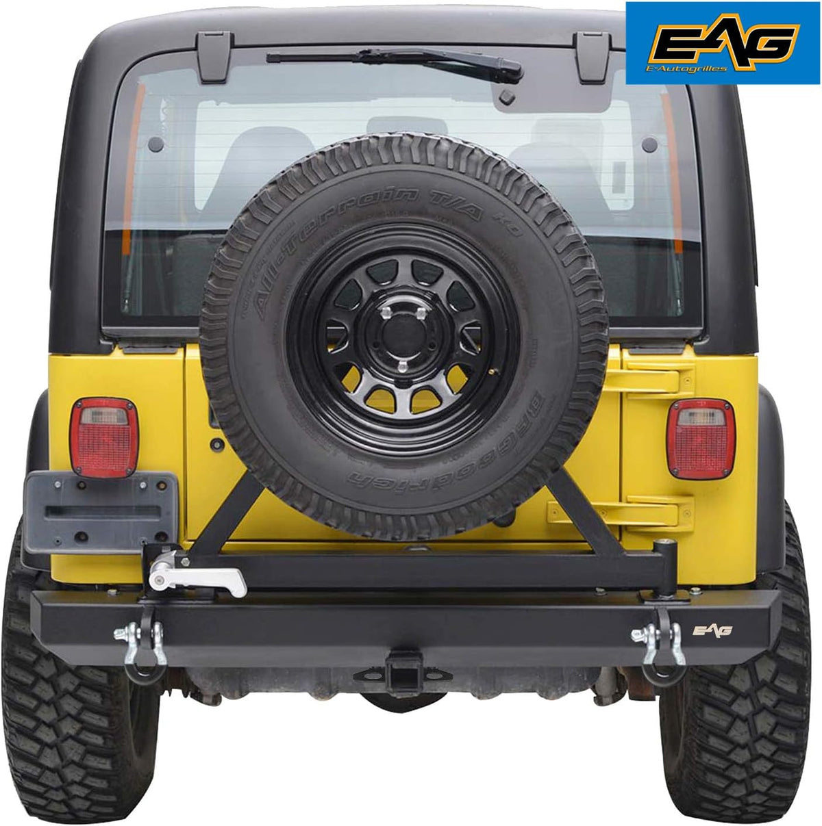 Rear Bumper with Tire Carrier and Hitch Receiver for Wrangler R93767