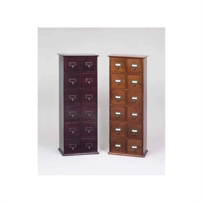 40x22 12-Drawer Oak Media Storage Cabinet U57731
