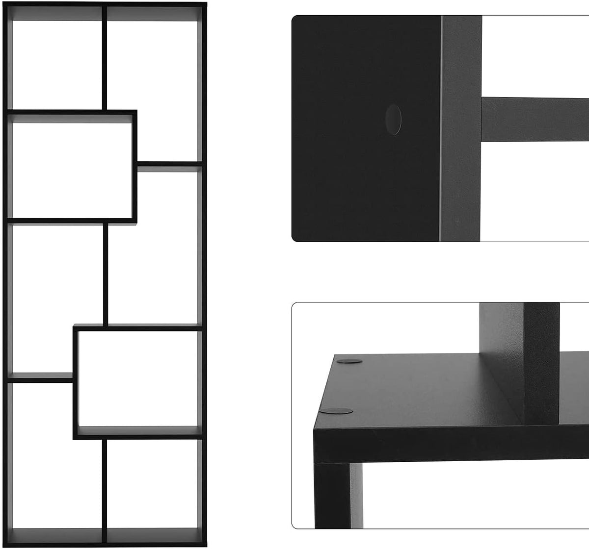 Black 8 Tier Bookcase Bookshelf TV Stand Z972967