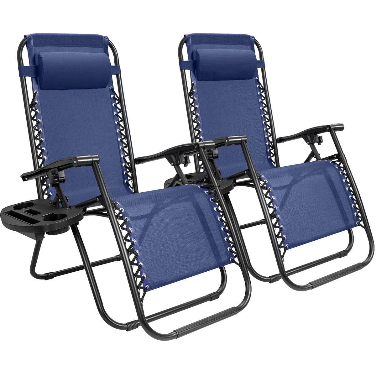 Blue Zero Gravity Reclining Lounge Chair Set of 2 C7327