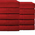 Red Cal King 10 Pack Brushed Microfiber Sheet Set B167