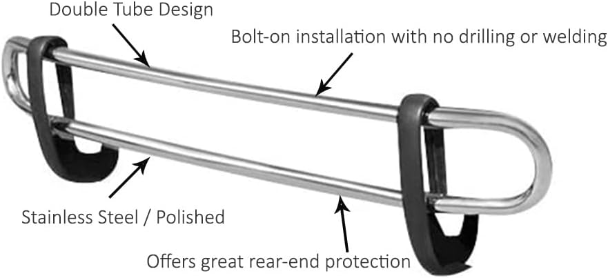 Stainless Steel Rear Bumper Guard Double Tube L77275