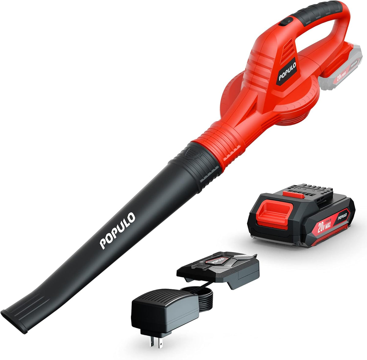 20V Cordless Leaf Blower with 2.0Ah Battery and Fast Charger, 150mph, Pack of 2 A1574