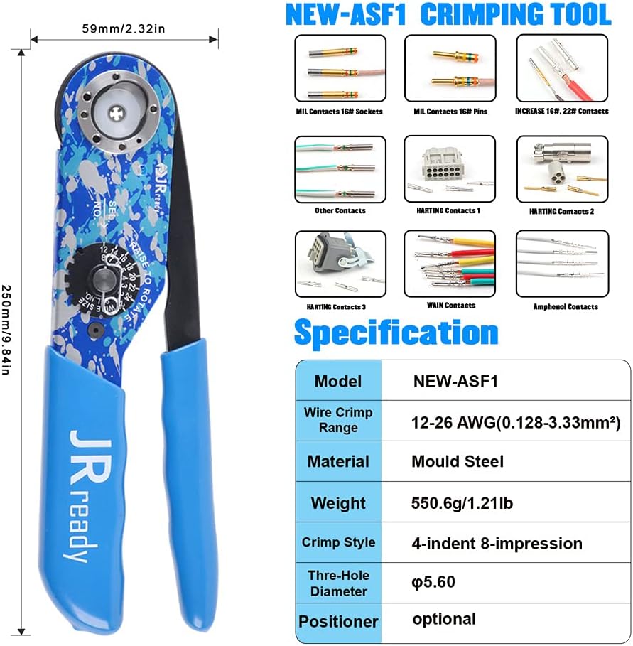 Adjustable Crimping Tool for Wire Range 12 to 26 AWG K504