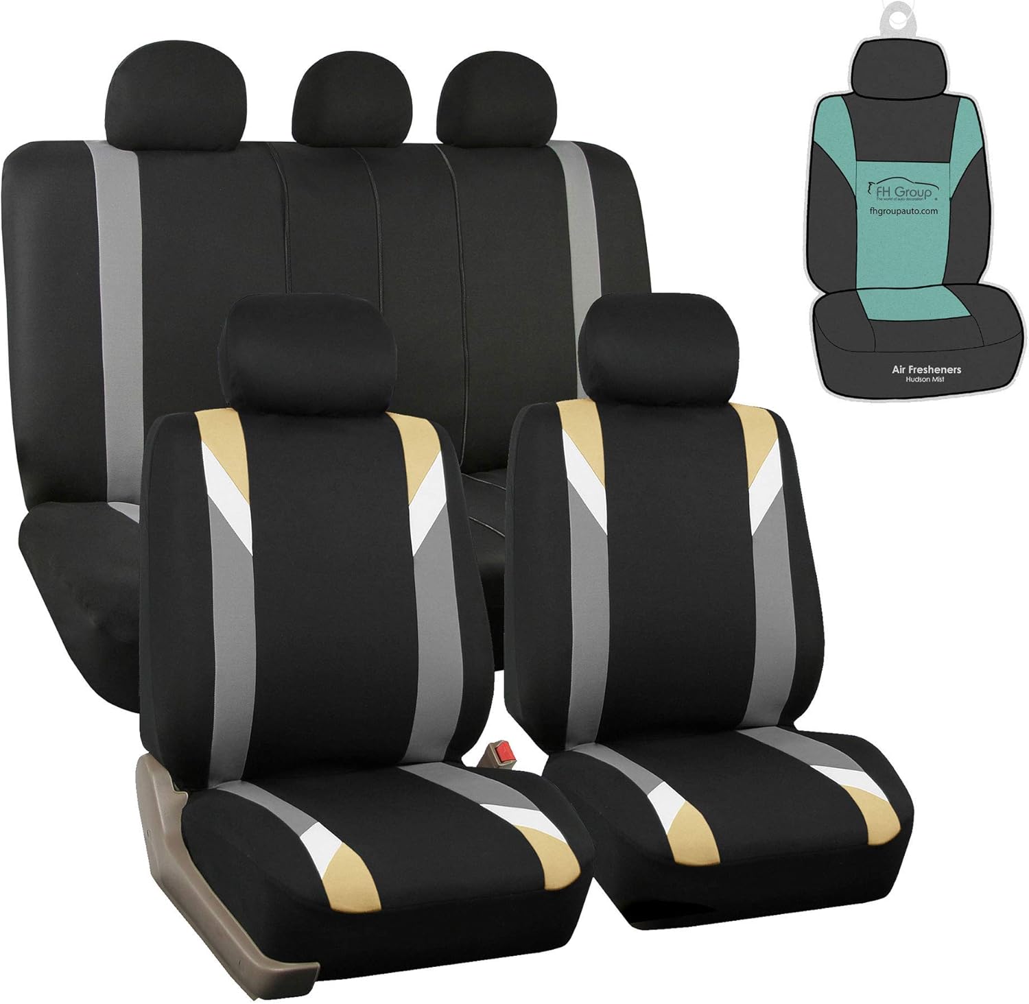 Gray/Black Seat Covers Q23558