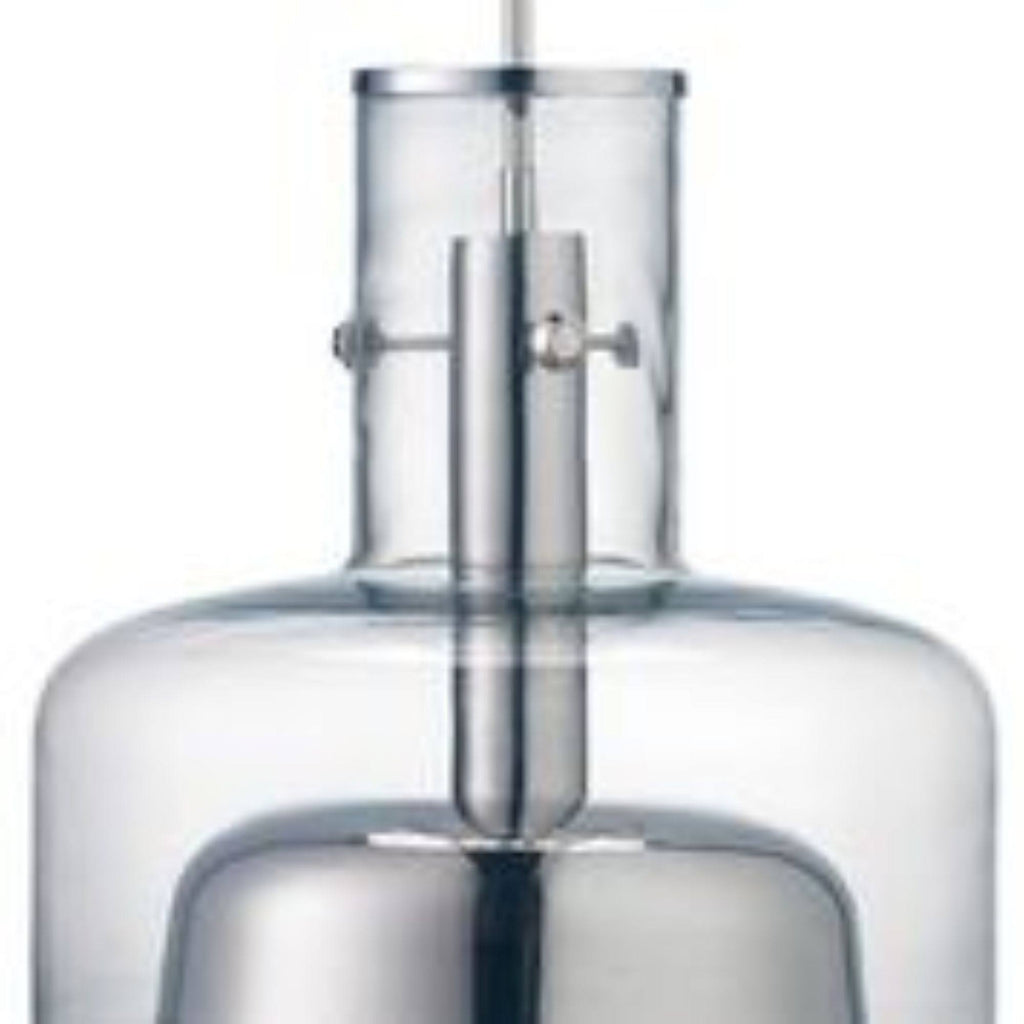 16” Clear Glass Nickel Hanging Pendant Ceiling Light Q876774