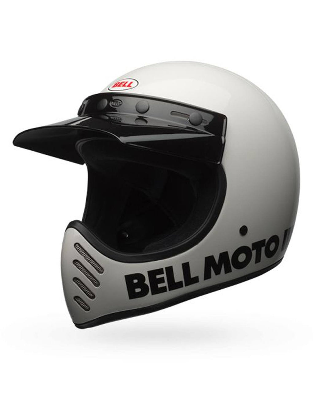 White Motocross Helmet V234