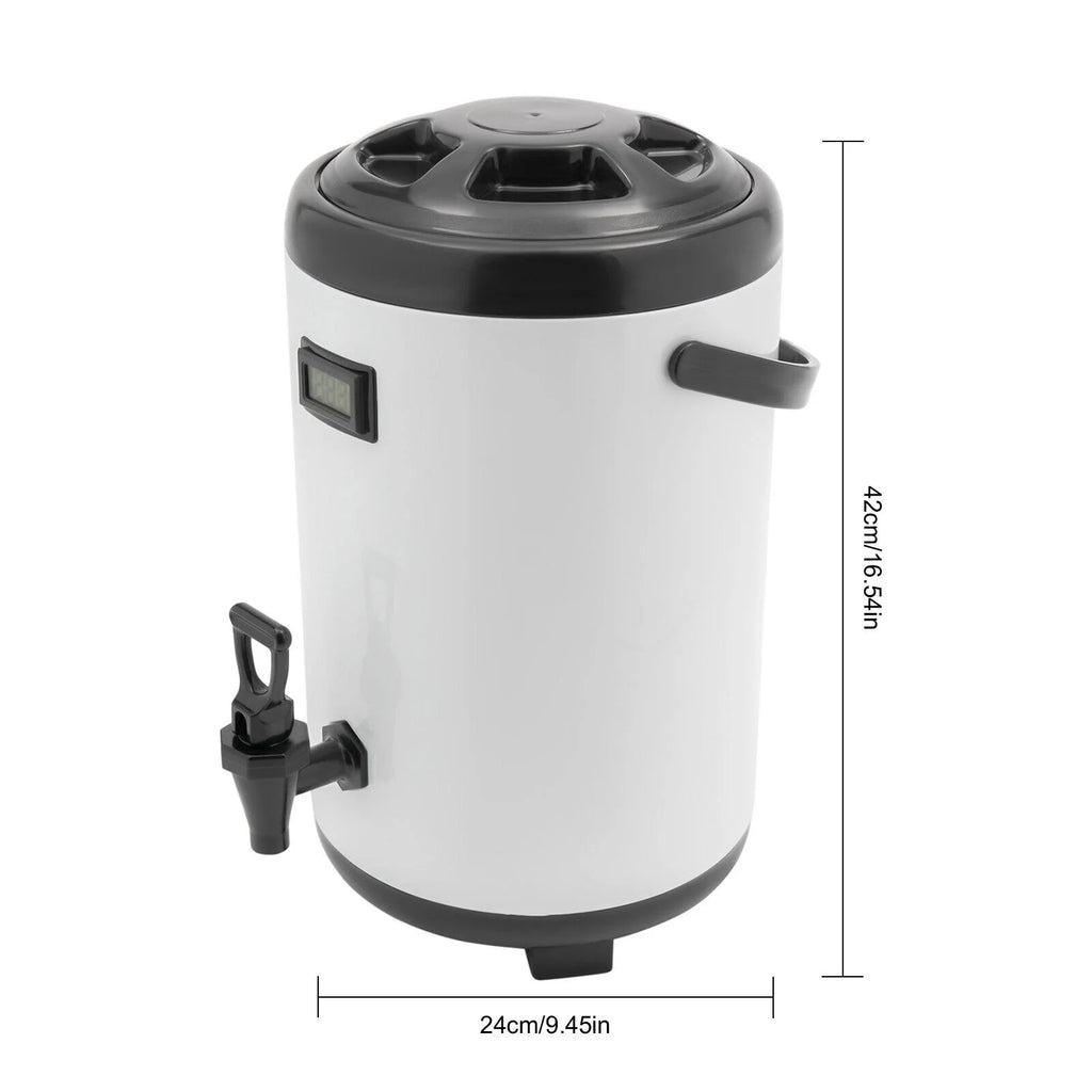 10L Insulated Stainless Steel Beverage Dispenser with Spigot & Thermometer E87137