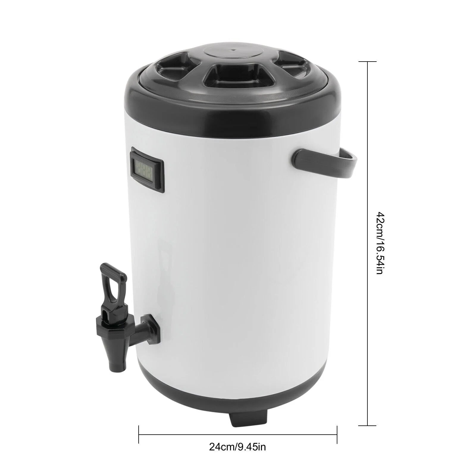 10L Insulated Stainless Steel Beverage Dispenser with Spigot & Thermometer E87137