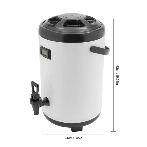 10L Insulated Stainless Steel Beverage Dispenser with Spigot & Thermometer E87137