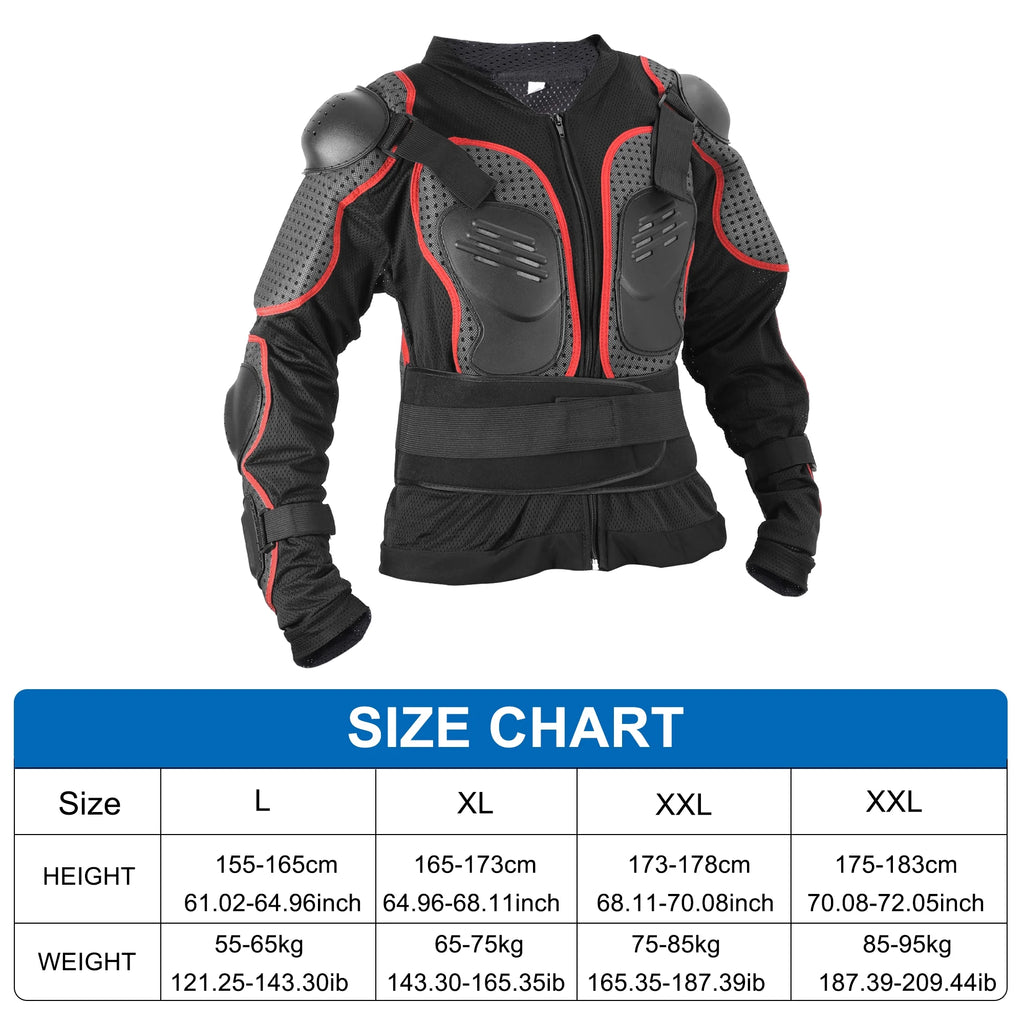 Red Dirt Bike Motorcycle Riding Protective Full Body Armor S7423