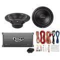 10x22 1000W 4-Ohm Car Subs + 1600W 2-Ch Amp + Amp Kit M41859