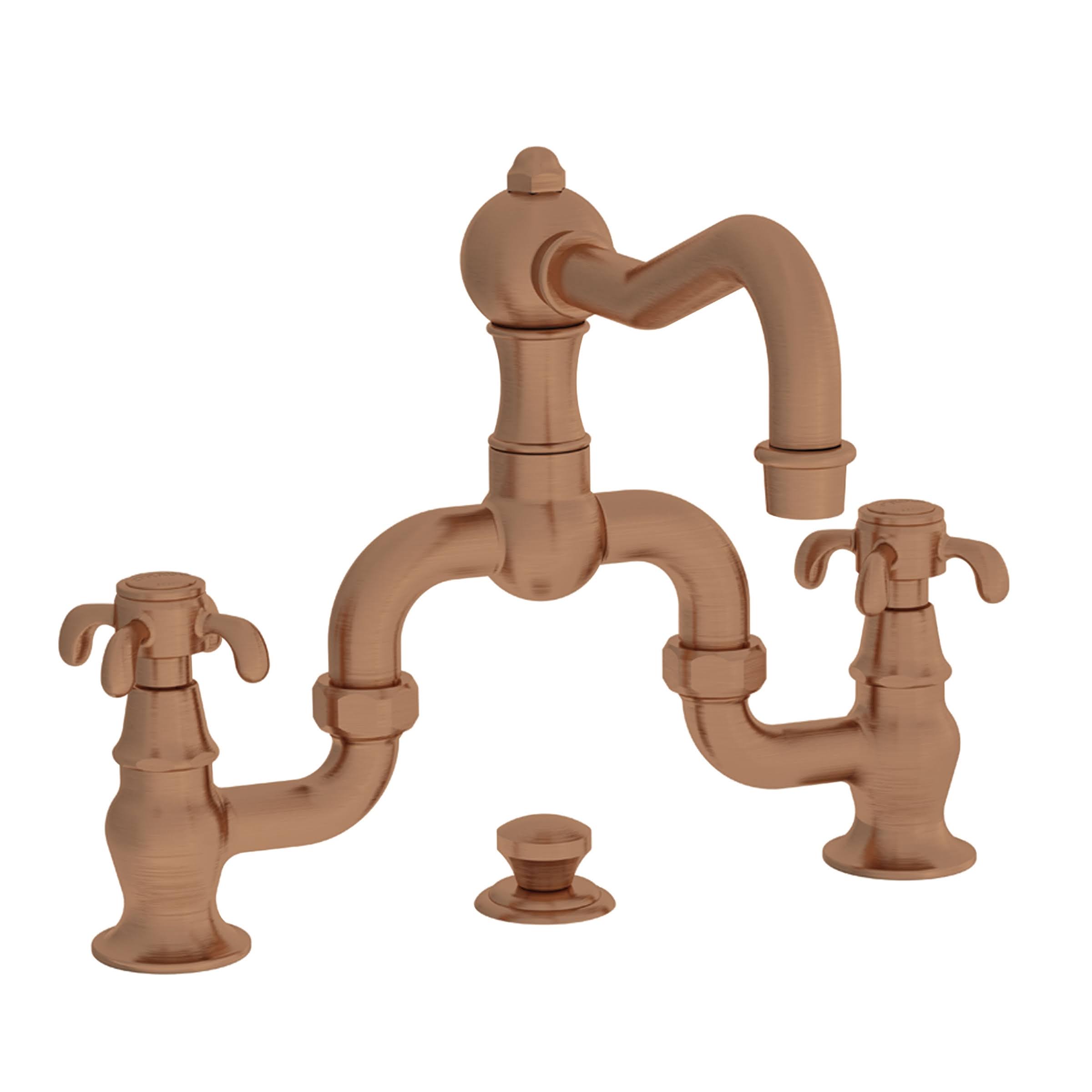 Antique Copper Lavatory Bridge Faucet H161