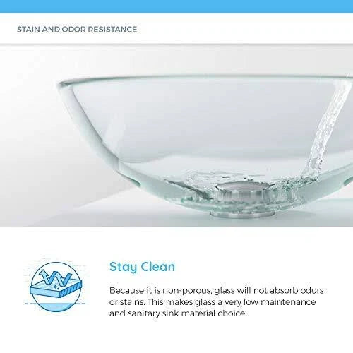 Gold Foil Glass Vessel Sink with Faucet and Pop-Up Drain S85007