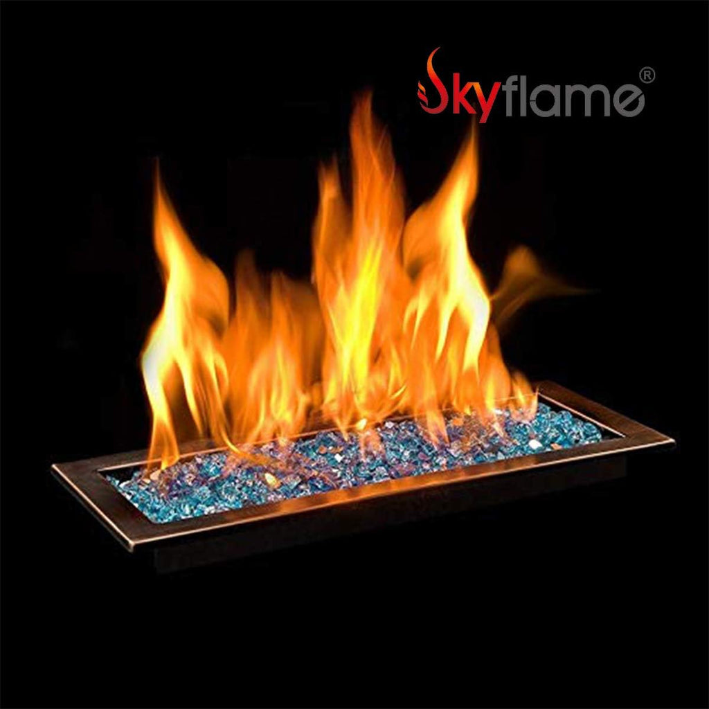 Black Dual Burner Fire Pit Pan and Burner C32919