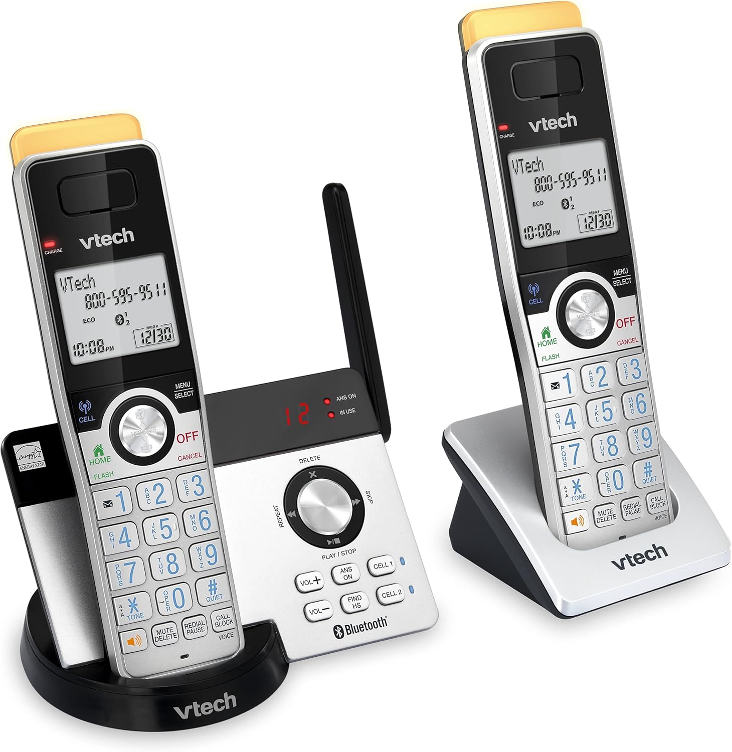 2 Handset Cordless Phone with Answering Machine J5503