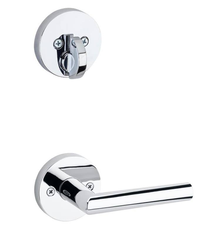 Satin Chrome Single Cylinder Interior Pack with Square Rosette V9365