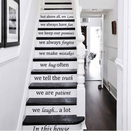 White Stairway Decal E2202