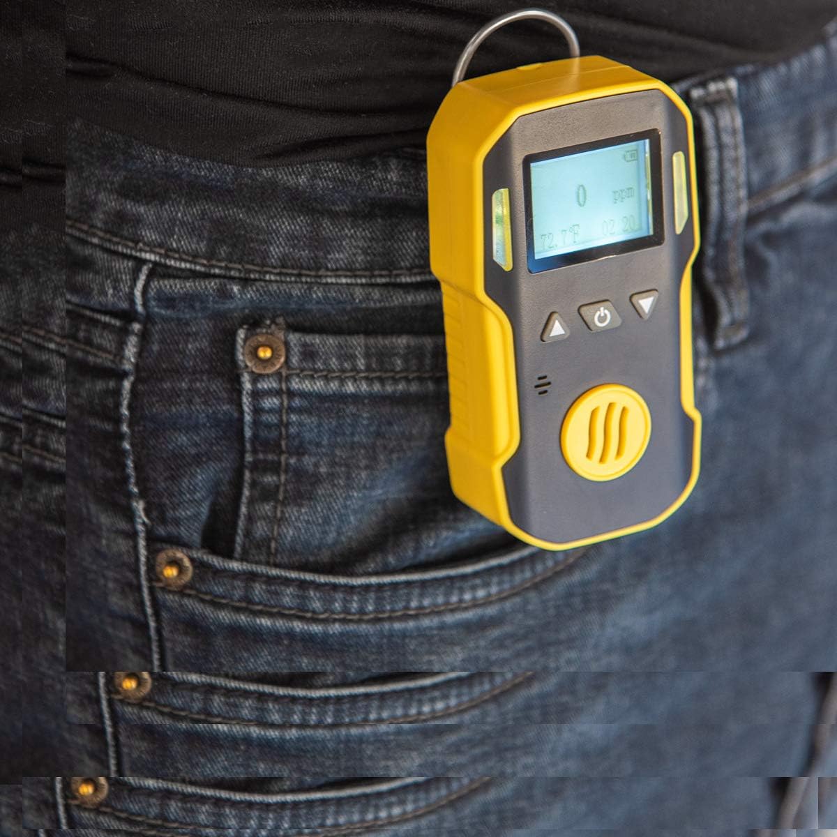Hydrogen Sulfide Detector, 0-100ppm H2S, USB Recharge, Dust & Explosion Proof A2195