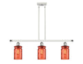 White and Polished Chrome 3 Light Island Light Y1668